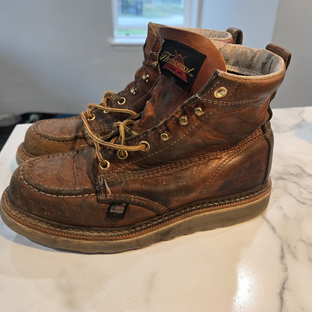 Thorogood Men's Rugged Brown Leather Boots